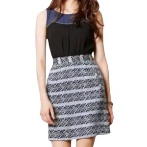 Anthropologie Moulinette Soeurs "Carrington" Sleeveless Mixed Fabric SheathDress